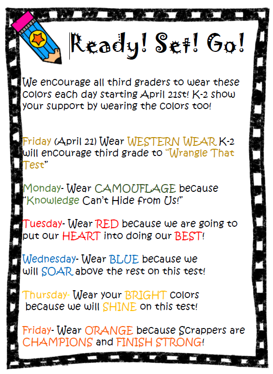 Colors for ACT Aspire Week